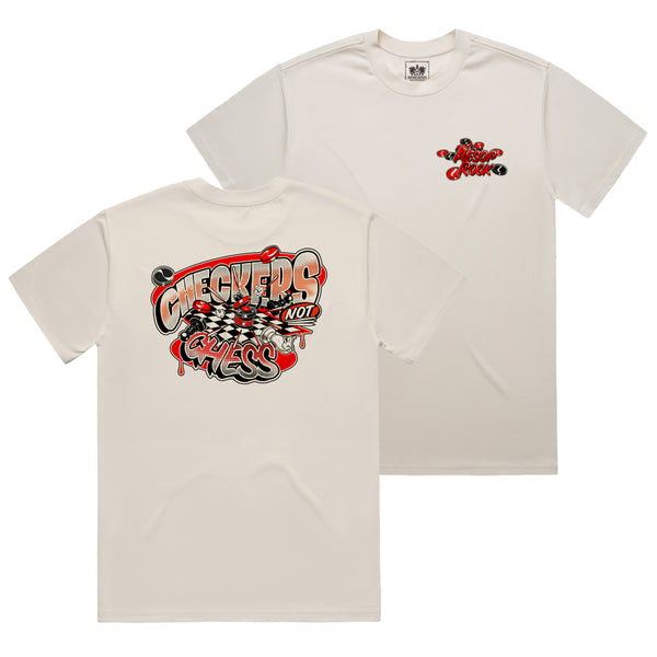 Checkers Not Chess Shirt (Ecru) – Aesop Rock