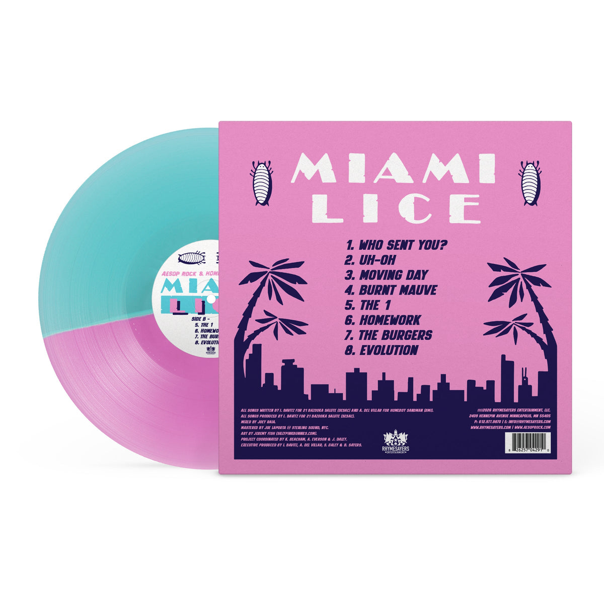 Lice (Aesop Rock & Homeboy Sandman) "Vol 4: Miami Lice" (Exclusive Variant Vinyl)