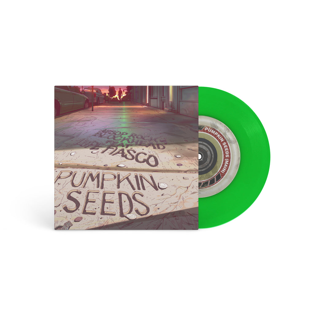 Aesop Rock x Blockhead "Pumpkin Seeds feat. Lupe Fiasco" Limited Neon Green 7” Vinyl